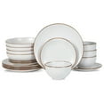 thumbnail image 1 of Stone Lain Brasa Modern Stoneware 16 Piece Dinnerware Set, Service for 4, White, 1 of 8