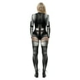 thumbnail image 2 of Women Party Costume Skull Print Long Sleeve Jumpsuit Outfit Overall Stretch Jumpsuit Rompers Playsuit, 2 of 5