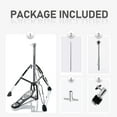 thumbnail image 6 of Vaisoeny Hi Hat Stand, Double Braced Three Legs Hi-Hat Stand with Widened Non-Slip Rubber feet , Adjustable Height 23.6" to 39.3"(V-CC-JKC07), 6 of 6