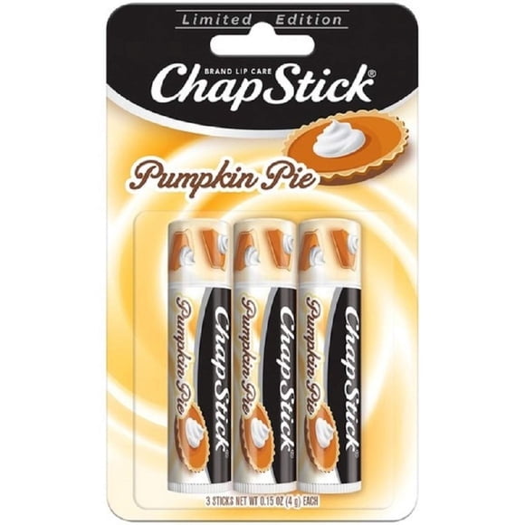 Pastel de calabaza de edición limitada Chapstick (paquete triple)
