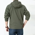 thumbnail image 5 of WREESH Fashion Winter Jacket Men'S Casual Solid Color Zipper Pockets Long Sleeve Hooded Casual Outwear Olive Green, 5 of 8