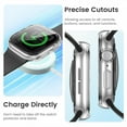 thumbnail image 6 of [2 Pack] Waterproof Hard Case with Tempered Glass for Apple Watch Series 10 46mm, Anti-Scractch Full Cover Screen Protector, Black+Clear, 6 of 8