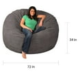 thumbnail image 3 of Theater Sacks 6-foot Memory Foam Bean Bag Chair Blue, 3 of 5