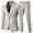 Beige, variant on Men's Slim Fit 3 Piece Suit One Button Business Wedding Prom Suits Blazer Tux Vest & Trousers