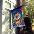 thumbnail image 2 of Pomeranian Christmas Reindeer House Flag, 2 of 5