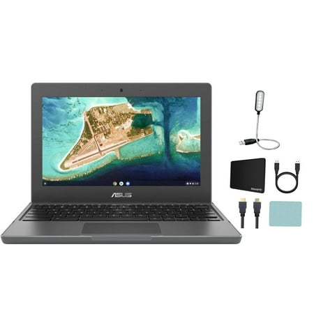 ASUS 11.6'' LCD HD（1366 x 768） Rugged Chromebook CR1 Intel Celeron N5100, 1.1 GHz, 8GB, 32GB eMMC, Intel UHD Graphics, Chrome OS, Dark Gray, Webcam, Bluetooth, Wi-Fi 6 with Mazepoly Accessories