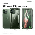 thumbnail image 3 of Dexnor pour iPhone 13 pro max Case 6.7 Pouces 2021, [Protecteur d'Écran Intégré et Support] Protection Robuste de Qualité Militaire Antichoc Étui de Protection pour iPhone 13 pro max, Vert Armée, 3 of 5