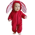 thumbnail image 3 of TIEVOSA Soft Boys Bodysuits Winter Outfit Cute Rabbit Design Romper for Warm Jumpsuit Suitable for 0 24 Months 9-12 Months(Red), 3 of 9