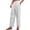 White_008, variant on Domuza Pants for Men Mens Casual Drawstring Elastic Waist Linen Summer Beach Straight Legs Beach Trousers Black L