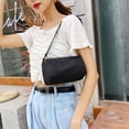 thumbnail image 2 of Mini bolso de hombro para axilas de cadena brillante de color puro para mujer informal (negro) Likrtyny multifunción de oficina, 2 of 9