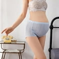 thumbnail image 4 of Hollow Out Solid Cotton Maternity Panties High Waist Pregnant Briefs Adjustable Lace Trim Maternity Underpants, 4 of 10