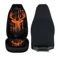 thumbnail image 5 of XYZCANDO Deer Car Front Seat Covers Breathable Orange Camo Car Seat Cover for Front Seats Set of 2 Elastic Polyester Removable Automotive Accessories for Cars Sedans and SUVs, 5 of 7
