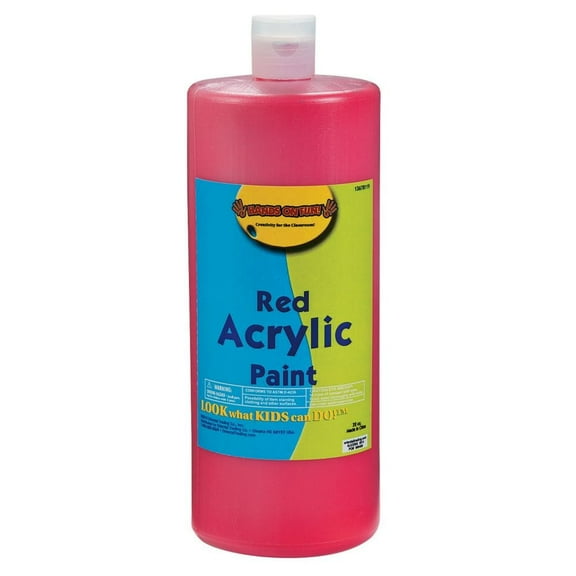 Red Acrylic Paint 32 Oz - Basic Supplies - 1 Piece
