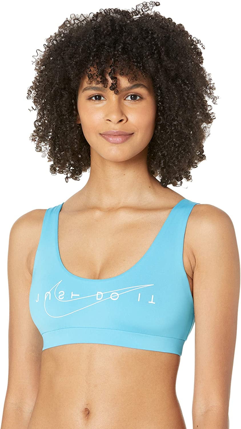 Nike Multi Logo Scoop Neck Bikini Top X 