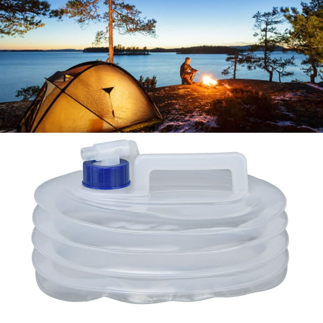 Camping Water Bucket, Foldable Camping Water Container, Large Capacity Collapsible Bucket, Water Tank, Drinking Water Storage with Portable Handle for Camping Barbecuing