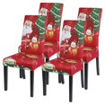 thumbnail image 1 of Juego de 4 fundas de elastano Furniture Cover SearchI para sillas navideñas, 1 of 7