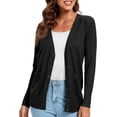 thumbnail image 3 of Urban CoCo Women's Button Down Lightweight Knit Cardigan Sweater with Pockets, 3 of 7