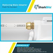 Sharkbite 1/2 x 1/2 MNPT Straight Male Connector in Brass - U120LF