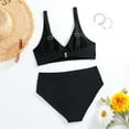 thumbnail image 7 of Pimfylm Women's Bikini Set Swimsuit High Waisted 2 pieces Bathing Suits Swimwear(Black,S), 7 of 7