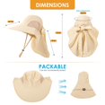 thumbnail image 7 of Minzimin Womens Sun Hat UV Protection, Foldable Waterproof Wide Brim Bucket Hats with Neck Flap for Summer Beach Fishing Hiking, 7 of 7