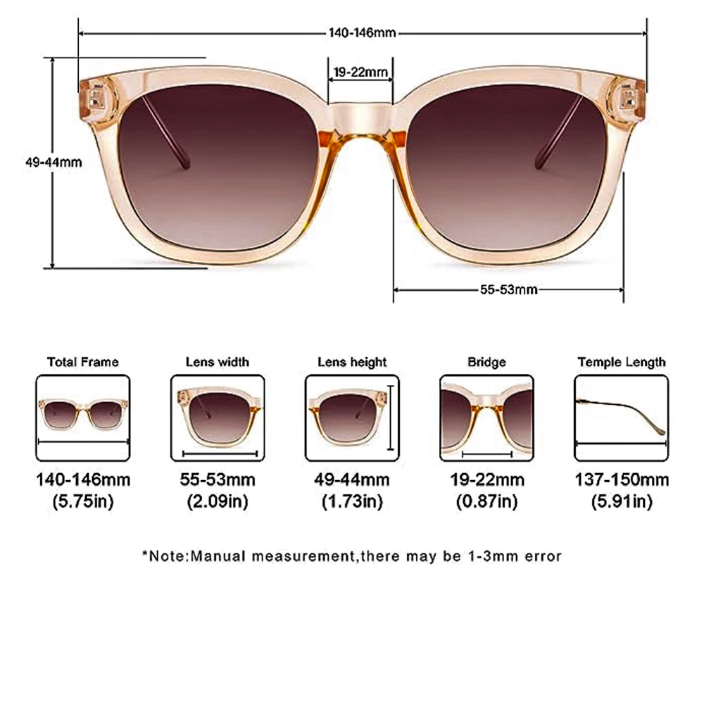 Street Knitted Retro Polarized Square Sunglasses, Pink, UV400, Women's