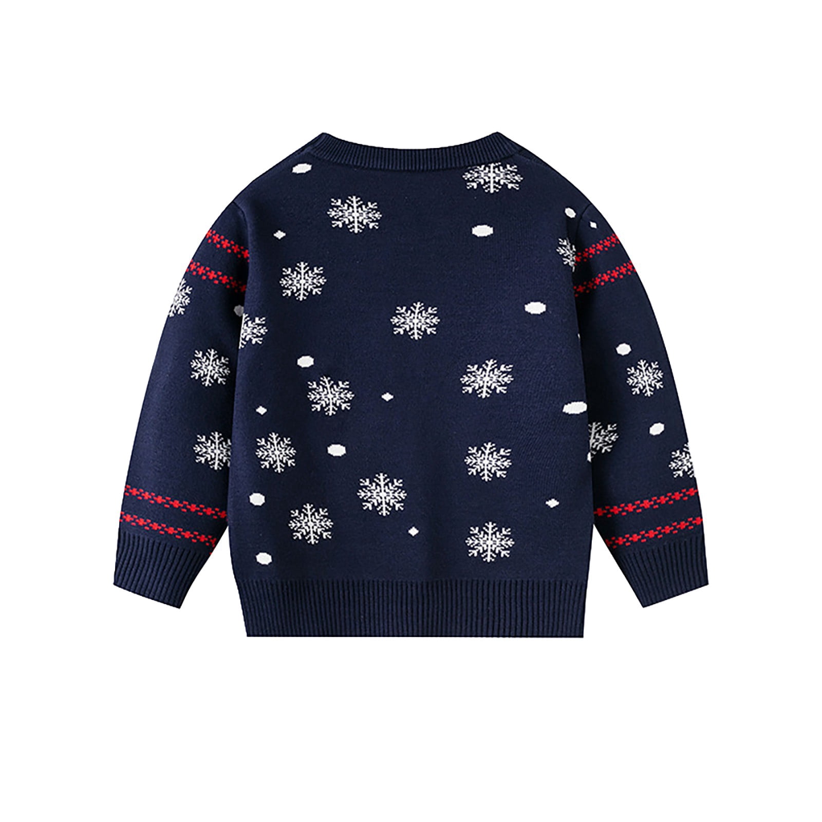 GiLiling Toddler Ugly Xmas Sweater - Baby Boys Girls Santa Graphic Crew Neck Knit Pullover Holiday Party Jumper Top (Blue, 3-4 Years)