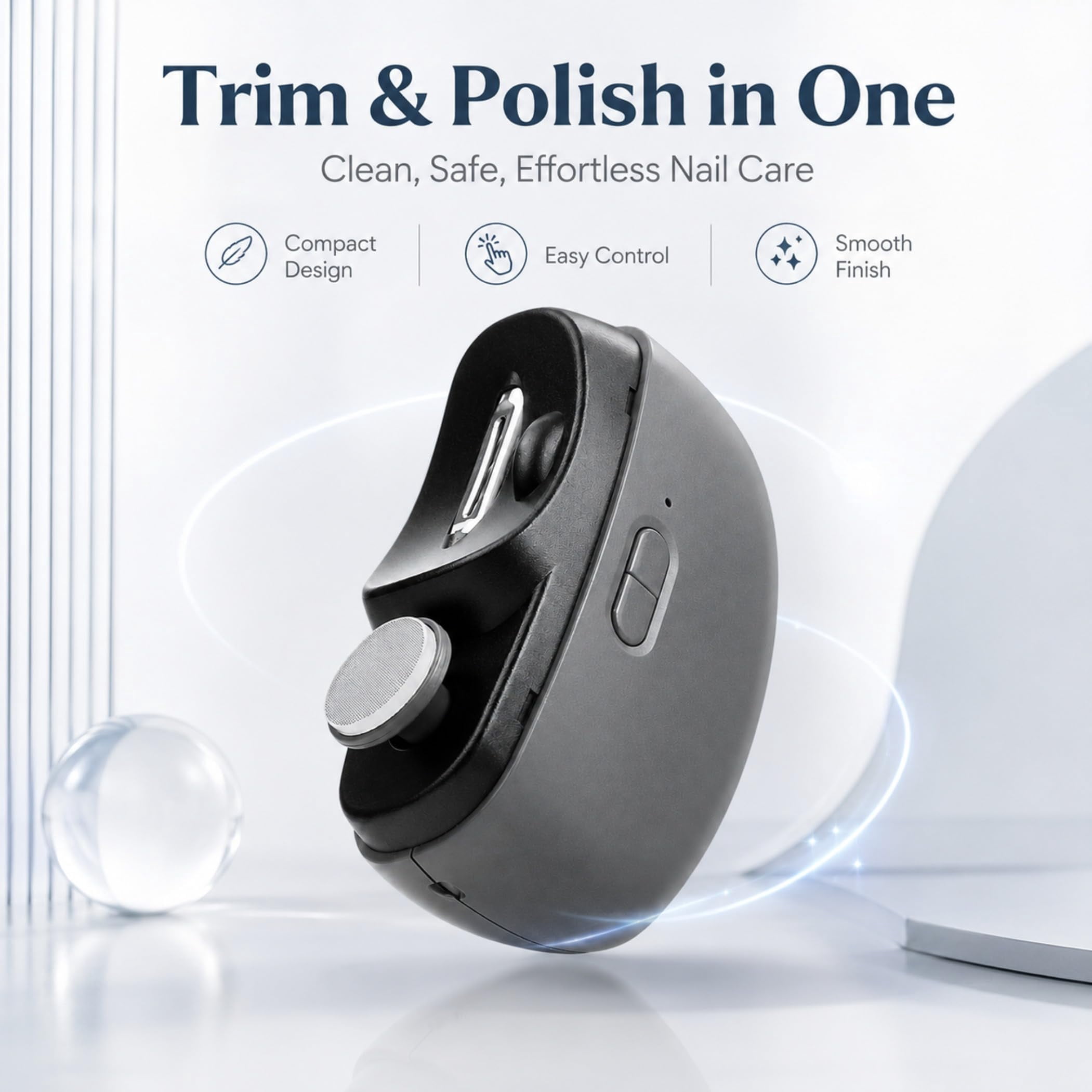 2-in-1 Smart Electric Toe Nail Clipper for Seniors – details