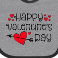 thumbnail image 4 of Inktastic Happy Valentines Day Red Hearts and Arrow Boys or Girls Baby Bib, 4 of 4