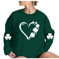 thumbnail image 4 of VEKDONE Love Heart Graphic Sweatshirts for Women 2024 Clearance Irish St. Patrick's Day Clover Print Pullover Tops Teen Girl Long Sleeve Loose Fit Blouse Green M, 4 of 4