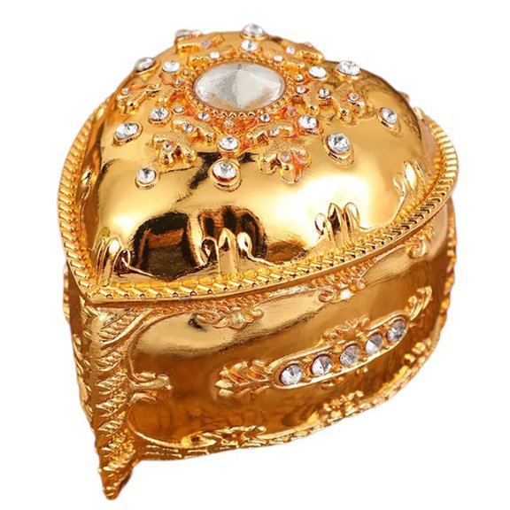 Lerpwige Elegant Heart Shaped Jewelry Case with Soft Interior Small-size Ring Box for Her