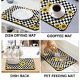 thumbnail image 4 of Washable Rubber Sunflower Cute Floral Dish Drying Mats for Kitchen Counter Home Large Coffee Bar Pad Accessories and Decor for Utensils Stemware 19.5''x12'', 4 of 7