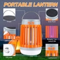 thumbnail image 2 of (2 Pack) Fuze Bug Zapper Mosquito Killer Lamp 3-in-1 Rechargeable Solar & USB Powered Waterproof Hanging Camping Lantern, 2 of 5