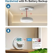 SITERWELL Smoke Detector, Hardwired Interconnected, Photoelectric Smoke Alarm with 9V Backup Battery, Fire Alarm with Test/Silence Button, ETL-9th Listed, GS562A, 10 Packs