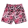 thumbnail image 2 of Leopard Black Pink Swim Trunks Quick Dry Beach Pool Board Shorts Lightweight Stylish Print Sizes 2T to XL, 2 of 8