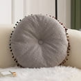 thumbnail image 3 of mmirethe Coussin Rond pour Canapé Chaise Coussin de Sol Fenêtre à Franges Style Nordique Coussins Intérieur Maison Chambre Bonne Résilience Gris, 3 of 6