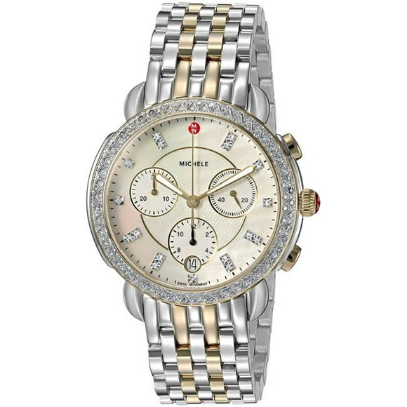 Michele MWW30A000005 Sidney Chronograph Diamond Watch for Ladies - Two-Tone