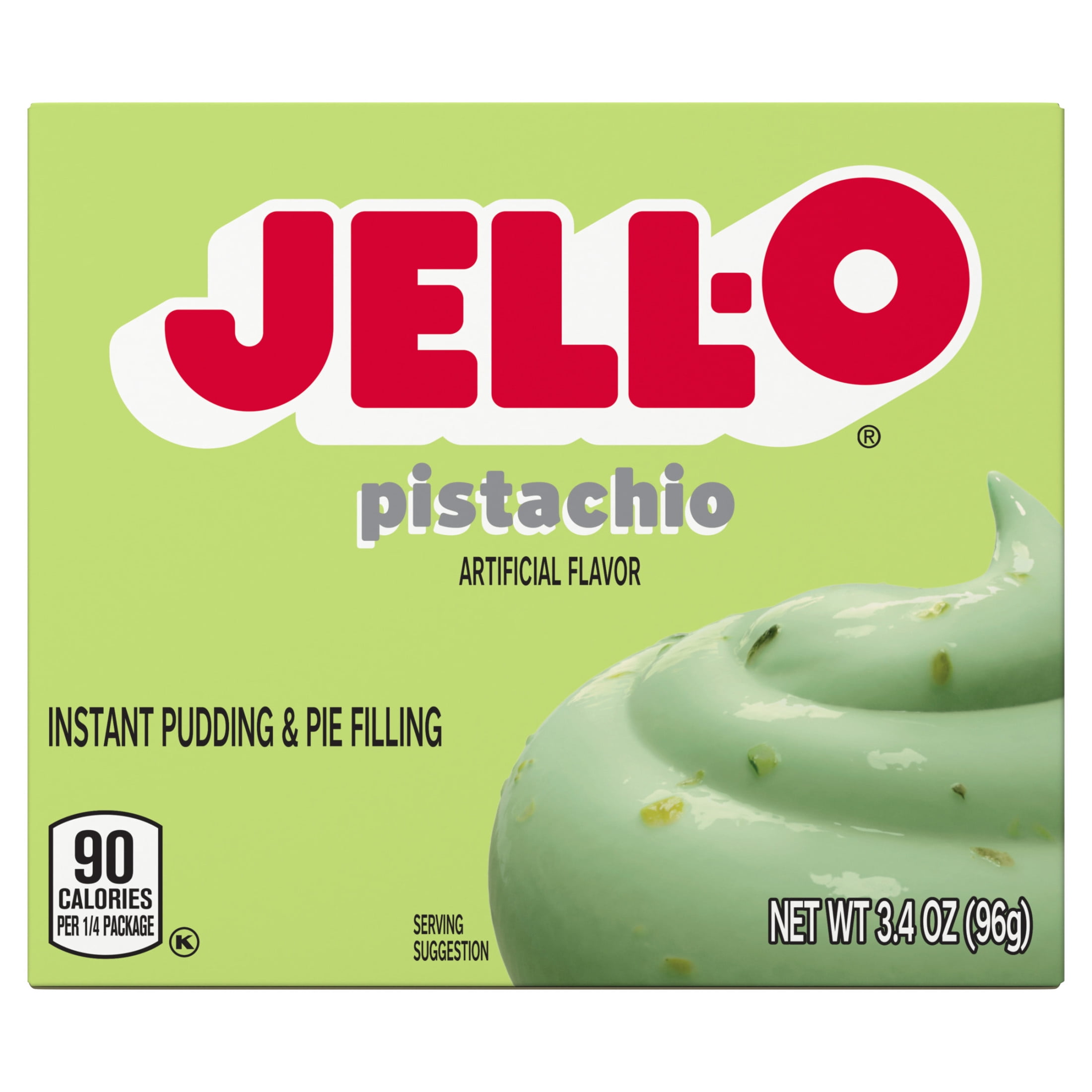 (24 pack) Jell-O Pistachio Artificially Flavored Instant Pudding & Pie Filling Mix, 3.4 oz. Box