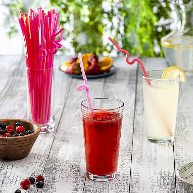 Comfy Package 100 Pack Clear Jumbo Smoothie Straws