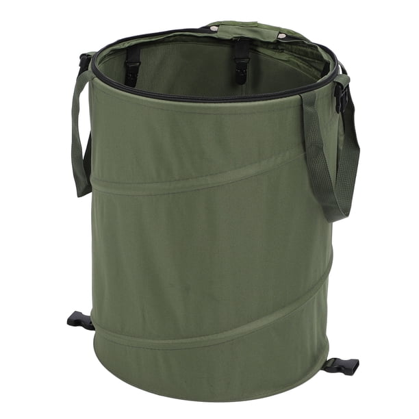 Camping Trash Cat, Tela Oxford Plegable 24 Galones Gran Capacidad Recipiente De Basura De Jardín Con Tapa Con Cremallera Para Picnic Al Aire Libre