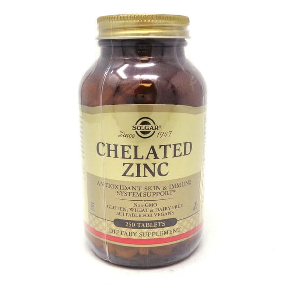 Chelated Zinc Tablets  By Solgar - 250 Count