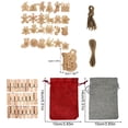thumbnail image 4 of Advancent 24 piezas bolsas de calendario de Navidad DIY dulces aperitivos almacenamiento de regalo decoración del hogar de vacaciones con pegatinas Clips Kits de decoración para fiestas B Advancent HA010040-02B, 4 of 6