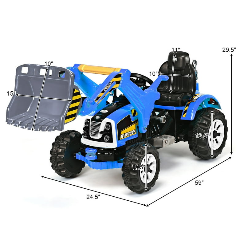 キッズ うぇーい Costway Kids' 12V Excavator Toy, Battery-Powered Ride-On