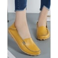 thumbnail image 5 of Fangasis Women Loafers Breathable Casual Shoes Comfort Flats Walking Non-Slip Nurse Shoe Yellow 9, 5 of 5