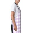 thumbnail image 3 of Bingfone Purple Checkboard Apron Gifts For Men, Women Professional Grade Chef Apron For Kitchen,Bbq & Grill, 3 of 9