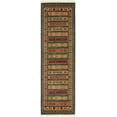 thumbnail image 1 of Unique Loom Fars Collection Tribal Modern Casual Runner Rug, 2 x 6 Feet, Blue/Red, 1 of 5