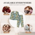 thumbnail image 4 of Uemuo Hawaiian Style Pattern Womens Pajama Sets,PJ Set for Women,Pajamas for Women Logo,Long Sleeve Pajama Set for Women,Soft Long Sleeve Top With Pants-Large, 4 of 9