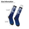 thumbnail image 2 of Naloa Christmas Blue Knee Socks, High Socks Long Stretchy Sock Women Knee High Stocking, Long Socks for Women, 2 of 6