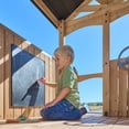 thumbnail image 5 of Backyard Discovery Dover Bay Spruce Swing Set, Slide, Clubhouse, Monkey Bars, Rock Wall, 5 of 13