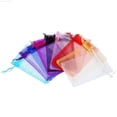 thumbnail image 2 of 100 unids/lote bolsa de Organza con cordón bolsa de joyería embalaje de joyería bolsas de exhibición para decoración para fiesta de boda bolsas de joyería de Organza, 2 of 5