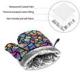 thumbnail image 7 of Oven Mitts and Pot Holders 4 Piece, Colored Glass1 High Heat Slip Resistant Oven Mitt and Trivets Set Kitchen Oven Glove Pot Holders for Cooking Baking Grilling, 7 of 7